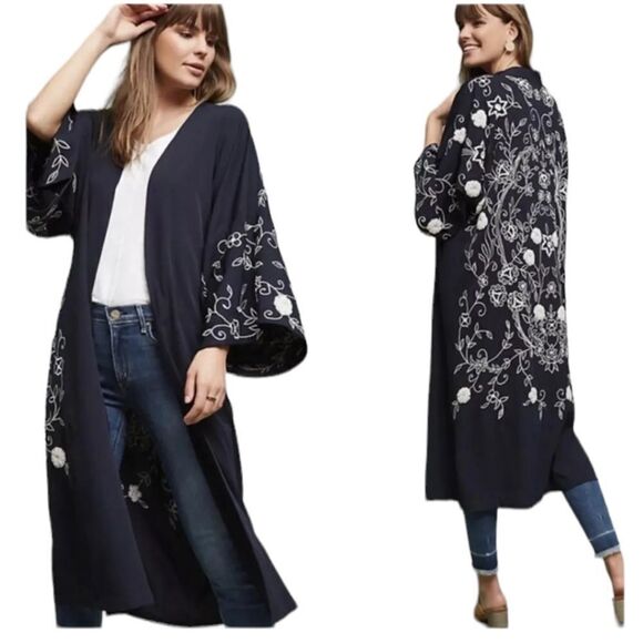 Anthropologie Petunia Duster Kimono One Size - Picture 1 of 5